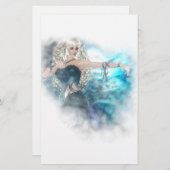 Fantasy Sky Siren Vignette Briefpapier (Voorkant / Achterkant)