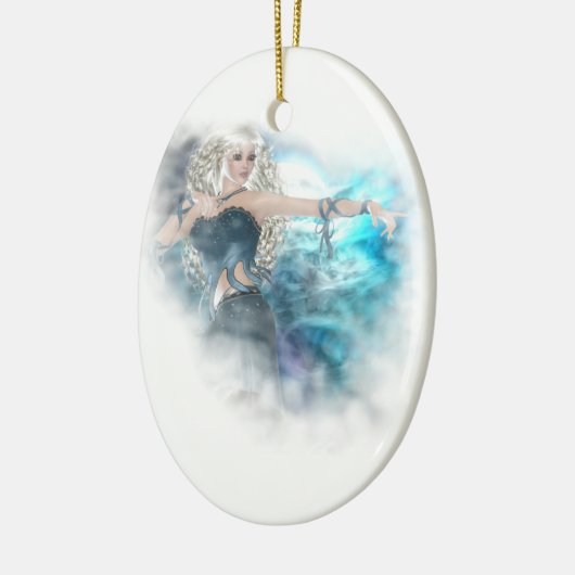 Fantasy Sky Siren Vignette Keramisch Ornament (Links)