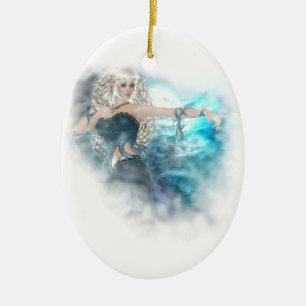 Fantasy Sky Siren Vignette Keramisch Ornament