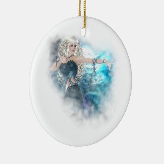 Fantasy Sky Siren Vignette Keramisch Ornament (Rechts)