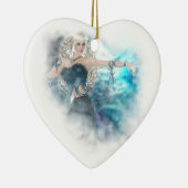 Fantasy Sky Siren Vignette Keramisch Ornament (Rechts)