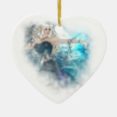 Fantasy Sky Siren Vignette Keramisch Ornament (Voorkant)