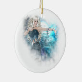 Fantasy Sky Siren Vignette Keramisch Ornament (Rechts)