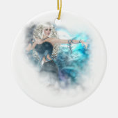 Fantasy Sky Siren Vignette Keramisch Ornament (Voorkant)