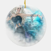 Fantasy Sky Siren Vignette Keramisch Ornament (Achterkant)