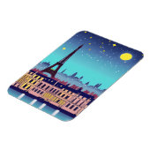 Fantasy Skyline van Parijs onder de sterren Magneet (Linkerzijde)