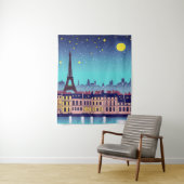 Fantasy Skyline van Parijs onder de sterren Wandkleed (In situ)