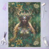 Fantasy Smaragd Bos Koningin Decoupage Tissuepapier (Craft)