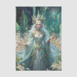 Fantasy Smaragd Koninginnen van het Bos Decoupage Tissuepapier