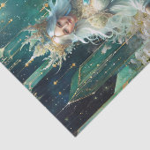 Fantasy Smaragd Koninginnen van het Bos Decoupage Tissuepapier (Detail)