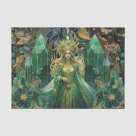 Fantasy Smaragd Koninginnen van het Bos Decoupage Tissuepapier