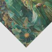 Fantasy Smaragd Koninginnen van het Bos Decoupage Tissuepapier (Detail)