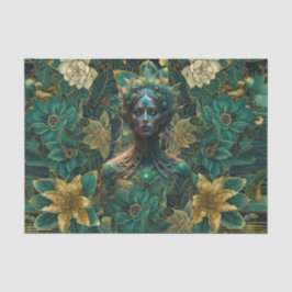 Fantasy Smaragd Koninginnen van het Bos Decoupage Tissuepapier