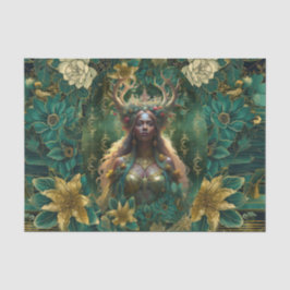 Fantasy Smaragd Koninginnen van het Woud Decoupage Tissuepapier