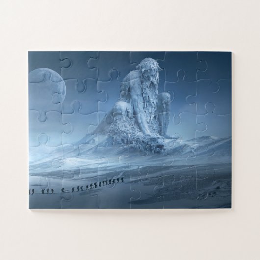 Fantasy Sneeuw Ijsman Beeldhouwwerk Legpuzzel (Horizontaal)