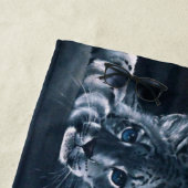 Fantasy sneeuw luipaard vleugels strandlaken (In situ)