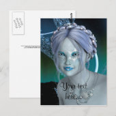 Fantasy Sneeuwfee Briefkaart (Voorkant / Achterkant)