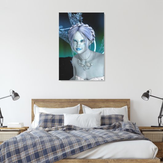 Fantasy Sneeuwfee Canvas Afdruk (Insitu (Slaapkamer))