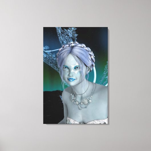 Fantasy Sneeuwfee Canvas Afdruk (Voorkant)
