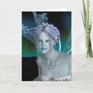 Fantasy Sneeuwfee Feestdagen Kaart