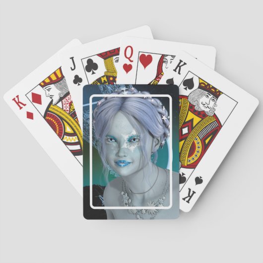 Fantasy Sneeuwfee Speelkaarten (Achterkant)