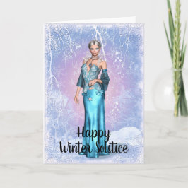 Fantasy Snowflake Woman Winter Solstice Kaart