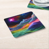 Fantasy Space Escape Kartonnen Onderzetters (Schuin)