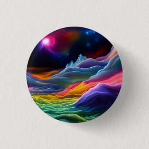 Fantasy Space Escape Ronde Button 3,2 Cm
