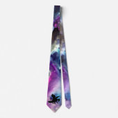 Fantasy Space Nebula Dragon Roze blauwe Stropdas (Voorkant)