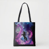 Fantasy Space Nebula Unicorn Roze blauw Tote Bag (Voorkant)