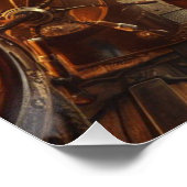 Fantasy Space Pirate Steampunk  Victoriaans Perfect Poster (Hoek)