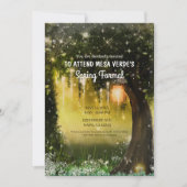 Fantasy Sparkle Enchanted Green Forest Prom Kaart (Voorkant)