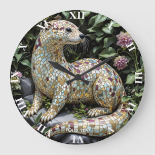 Fantasy Speelse Otter Beeldje Grote Klok