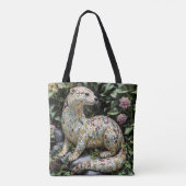 Fantasy Speelse Otter Beeldje Tote Bag (Achterkant)
