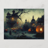  Fantasy Spooky Halloween Night Feestdagenkaart (Voorkant)
