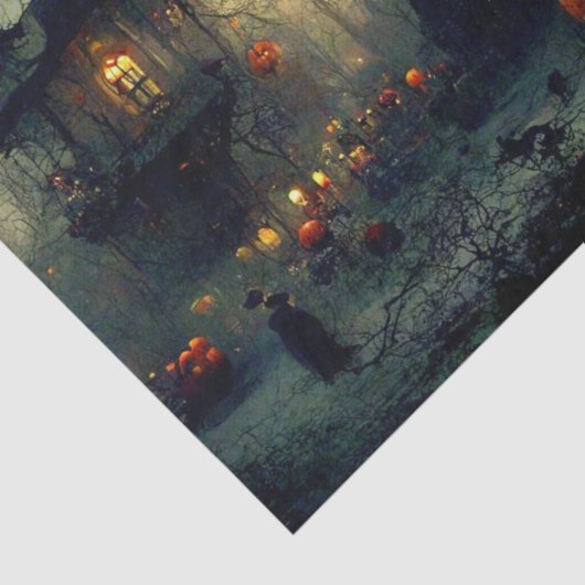  Fantasy Spooky Halloween Night Tissuepapier (Detail)