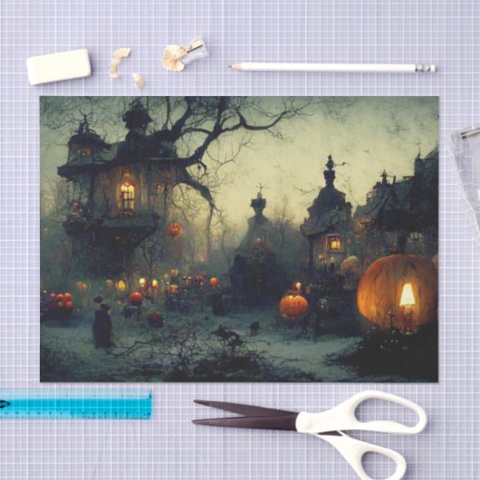  Fantasy Spooky Halloween Night Tissuepapier (Craft)