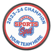 Fantasy Sports Spot Champion Hockey Puck (Voorkant)