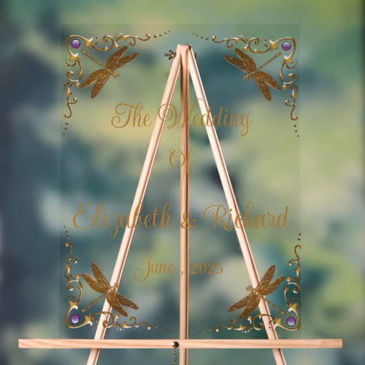 Fantasy sprookje bruiloft acryl bord (Neutraal)