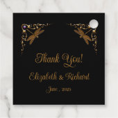 Fantasy sprookje bruiloft "dank je" bedankjes labels (Achterkant)