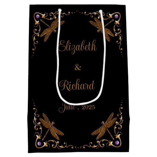 Fantasy sprookje bruiloft medium cadeauzakje (Achterkant)