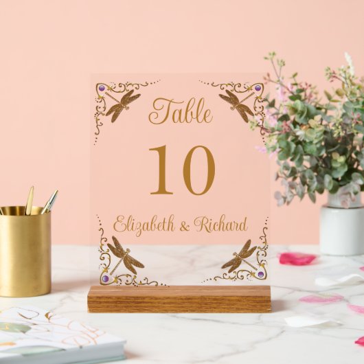 Fantasy Sprookje Bruiloft Tafel Nummer Acryl Bord (Huwelijk)