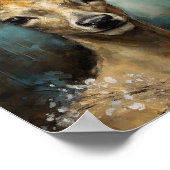 Fantasy Sprookje Herten Vrouw Boho Poster (Hoek)