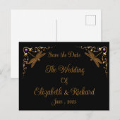 Fantasy Sprookjes Bruiloft Save the Date Briefkaart (Voorkant / Achterkant)