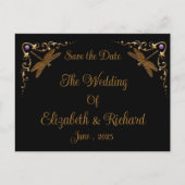 Fantasy Sprookjes Bruiloft Save the Date Briefkaart (Voorkant)