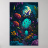 Fantasy sprookjesachtige tuin, mooi trendy poster (Voorkant)