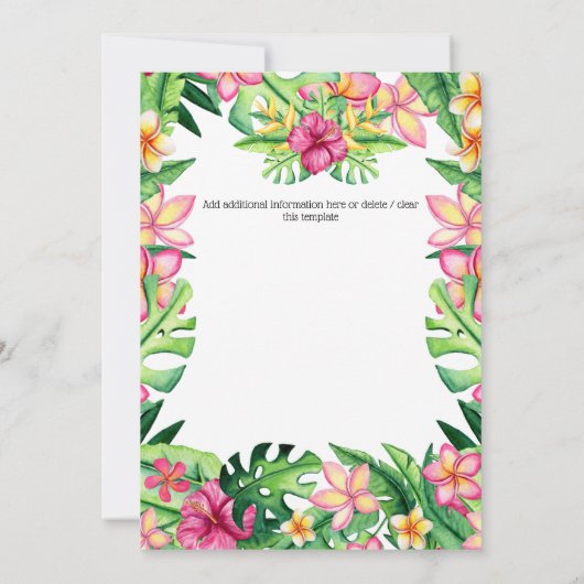 Fantasy sprookjeshuis tropische bloemen goblin par kaart (Achterkant)