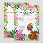 Fantasy sprookjeshuis tropische bloemen goblin par kaart (Voorkant / Achterkant)