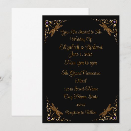 Fantasy Sprookjeshuwelijk Kaart (Voorkant / Achterkant)