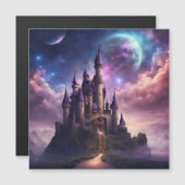 Fantasy Sprookjeskasteel Magnetische Uitnodiging (Voorkant / Achterkant)